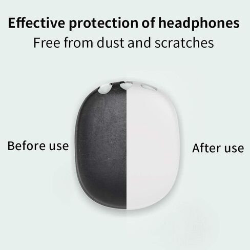 FitTurn Earpads Cover Case Compatible with AirPod Max Wireless Headphone, Silicone Anti-Scratch Protective Case for AirPod Max, Earcup Protectors Enrich Color & Prevent Earphones from Bumping (Black) in Saudi Arabia