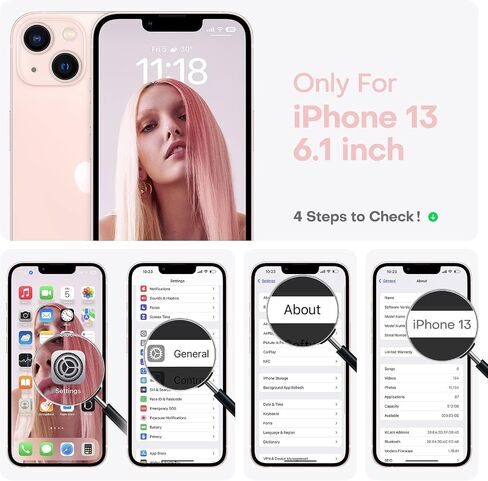 حافظة HATOSHI لهاتف iPhone 13، مصنوعة من السيليكون السائل [حماية الكاميرا] مع [واقي شاشة]، حافظة هاتف ناعمة مضادة للخدش ومضادة للصدمات لهاتف iPhone 13 6.1 بوصة، أسود فلكي in Kuwait