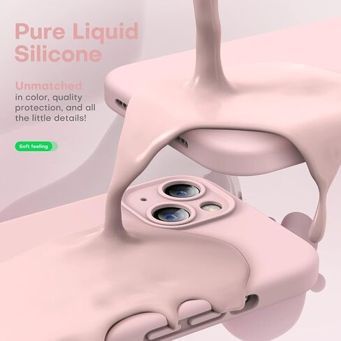 حافظة HATOSHI لهاتف iPhone 13، مصنوعة من السيليكون السائل [حماية الكاميرا] مع [واقي شاشة]، حافظة هاتف ناعمة مضادة للخدش ومضادة للصدمات لهاتف iPhone 13 6.1 بوصة، أسود فلكي in Kuwait