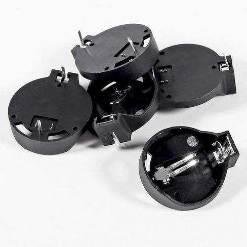 100pcs CR2032 Battery Holder, Coin Cell Button Socket Holder Case, CR2032 Coin Cell Button Battery Holder with 3 Pin Solder Mounting Lead (A) in Kuwait