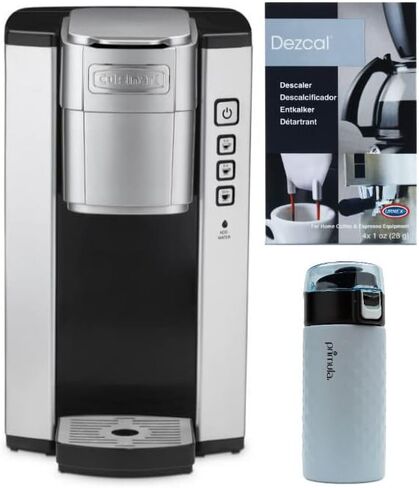 مجموعة تحضير القهوة المدمجة ذات الخدمة الواحدة من Cuisinart SS-5P1 مع كوب مزدوج من الفولاذ المقاوم للصدأ ومسحوق إزالة الترسبات (3 قطع) in Kuwait
