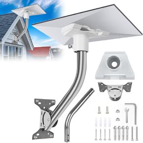 Starlink Gen 3 Mount, Gen 3 Pipe Adapter for Starlink, Adjustable Stainless Steel Starlink Mount Compatible with Starlink V3 Standard Dish, Wall/Roof Mount for Starlink, Starlink Mounting Kit