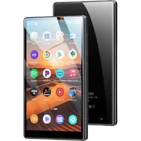 مشغل MP3 مع بلوتوث وواي فاي، مشغل موسيقى 96 جيجابايت 4.7 بوصة مع Spotify Kids، Amazon Music، 1080P Android 13.0 System MP4 Player مع تطبيقات، Pandora، Audible، Deezer، راديو FM، حتى 1 تيرابايت أسود in Kuwait