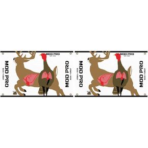 Morrell Yellow Jacket MOD Pro Buck and Turkey Polypropylene Wrap with Grommets and Hook and Loop Attachment for Archery Target, 2 Pack, White/Tan