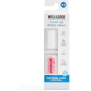 Well & Good Pink & Clear Cat Nail Caps Medium