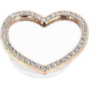Love Makeup Mirror for Phone, Stick-on Make up Mirror Heart Phone Case Charm Mobile Phone Backing Mirror Charm Acrylic Decor,Cell Phones and Accessories