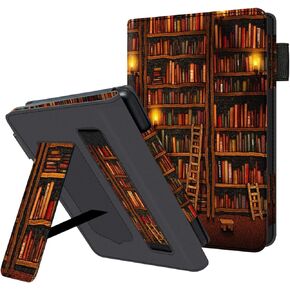 Handheld Case for Kindle Paperwhite with 6.8" Display 11th Gen 2021 Release Only (Model No M2L3EK M2L4EK) Cover with Hand Strap, Library