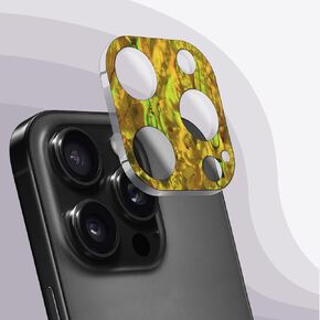Carveit Camera Lens Protector for iPhone 16 Pro / 16 Pro Max Camera Cover Case Colorful Shell Design [Pearl Abalone,Tempered Glass,Anti-Scratch] Mexican Volcanic [1 Pack]