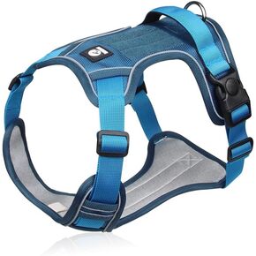 Dog Harness for Large Dogs, Easy Walk No Pull Dog Harness for Large Dogs with Handle, Adjustable Reflective Dog Vest Harness for Working Training Easy Control Pet Harness, ArmyG,L