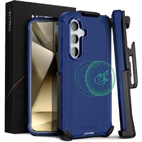 MOTIVE Designed for Samsung Galaxy s25 Ultra Case with Belt Clip, Magnetic Case Magsafe Compatible, Heavy Duty and Quad Layer Military Grade Protection for s25 Ultra Holster, 6.9" | Black