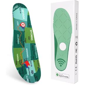 Shoe Finder Insole Tracker with Apple Find My Network (iOS Only) for Kids & Elderly, AirTag Alternative for Footwear Tracking, Ideal for Locating Shoes or Loved Ones (275-290mm)