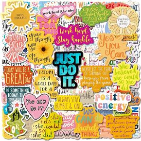 100PCS Motivational Stickers Waterproof Vinyl Stickers for Water Bottles Inspirational Gifts for Women Scrapbook Supplies Stickers for Hydroflasks Laptops Computers Phone