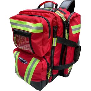 Kemp USA Ultimate EMS Backpack - EMT Bag | Emergency Backpack with a strap for D Oxygen Cylinder | Medical Backpack for Search and Rescue Tools | Large Medic Bag for EMT Kit | 8 Lbs.