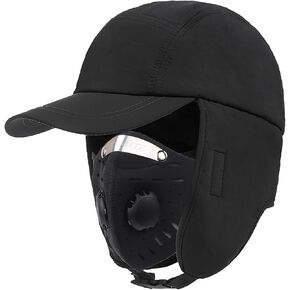 Women Winter Waterproof Earflap Trapper Hats Hunting Ski Hat Sherpa Baseball Cap Ear Flap Fashion Cap Aviator Hat