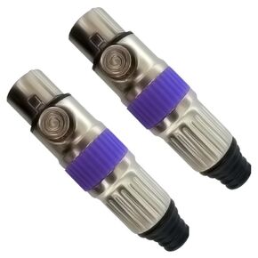RIVIERA 6 Pack 6 Colors XLR 3pin Female Connector Chrome Plated housing with 24K Gold Plated Contacts