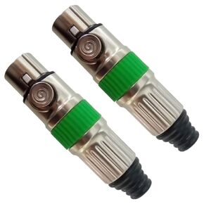 RIVIERA 6 Pack 6 Colors XLR 3pin Female Connector Chrome Plated housing with 24K Gold Plated Contacts