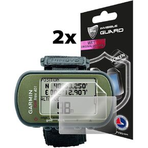IPG Compatible with Anti - Glare Garmin Foretrex 401 Hiking GPS (2X) (1 Clear & 1 Anti-Glare Protector) Invisible Film Screen Protector Guard Cover Free Bubble -Free