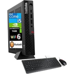 Lenovo ThinkStation P3 Tiny Workstation Mini Desktop (Intel i5-13500T vPro, T400 4GB, 16GB DDR5, 512GB SSD, WiFi 6, Bluetooth 5.2, 230W PSU, RJ-45, 1x DP; 3X mDP, HDMI, Win 11 Pro) w/KB and Mouse