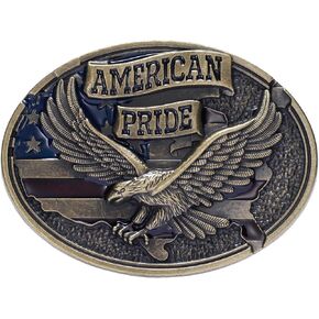 Belt Buckles for men women - Western Cowboy Belt Buckle American Flag and Eagle Belt Buckle