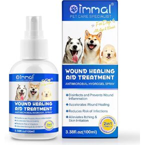 Pet Wound Healing Spray| Dogs, Cats, Horses, Skin Aid Spray for Cats and Dogs | First Aid Spray for Wound Care | Healing on Cuts, Hot Spot, Burns, Skin Irritation, for Relief & Treatment |100m