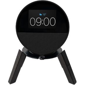 shinar Speaker Mounts Compatible with Echo Spot 2024 Stands for Spot/Hoempod Mini Table Stand Holder with Integrated Cable Management Better Sound (White)