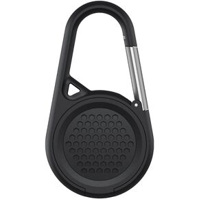 SCLLOP Airtag Holder with Carabiner-Super Hard Airtag Keychain-Waterproof & Scratch Resistant Silicone Protective Cover AirTag Case for Keys, Key Chain,Luggage,Wallet (Black, 2 Pack)