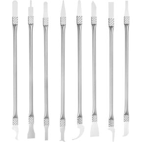 uxcell 8in1 Set Electronics Repair Tool for Curved Screen 304 Stainless Steel Pry Bar Disassemble Removing Set