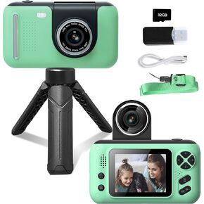Kids Camera,Kids Camera for Girls,Kids Digital Camera Kids Video Camera for vlogging with 32GB SD Card,Toddler Toys Christmas Birthday Gifts for Girls Age 3-9