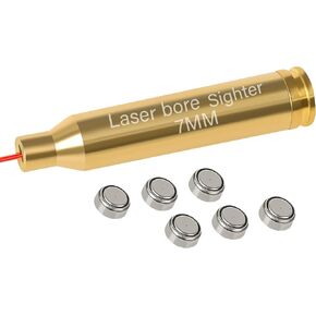 GOTICAL Red Dot 7mm Laser Bore Sighter Boresight Hunting Tool 7 mm Cartridge Bore, Visible Range of Laser is as far as 100 yds, 6 pcs Batteries Included, Fits for 7mm Rem Mag/.338 Win/.264 Win