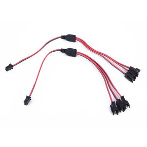 2pcs 30cm 3pin SM Splitter JST Connector 1 Female to 3 Male Extension Cable for WS2812B WS2811 SK6812 LED Strip Lights SM Y Splitter