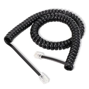 Uvital 10 Feet Short Phone Cord for Landline, 1 Pack RJ9 4P4C Telephone Cords for Landline Phones(Coiled Length: 1.2FT), Black Phone Handset Cord, Phone Wire, Phone Line Cord