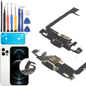 Dock Connector for iPhone 11 Pro Max Charging Port Flex Cable Replacement for iPhone 11 Pro Max USB Charger Dock Board Connector with Tools(Black)