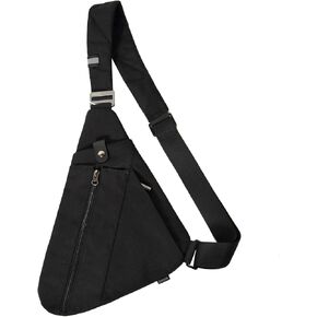 Sling Bag for Women Men,RFID Crossbody Hiking Backpack Chest Shoulder Tactical Bag with Water Bottle Bag for Travel Sports