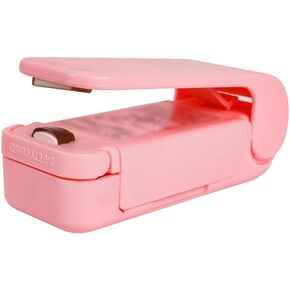 Bag Sealer Mini -2024 Portable Heat Sealer,Mini Snack Bag Sealer ，Portable Bag Sealer,Travel Picnic Essentials Bag Resealer For Chip Bags- Easy To Use Kitchen Gadget (Pink)