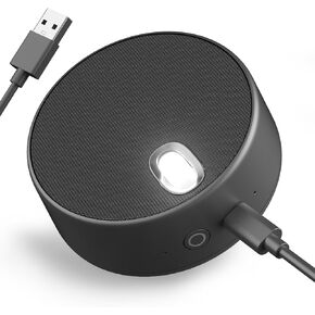 USB Computer Speakers, PC Speaker with Microphone, 2 Sound Modes, Laptop Speaker with Mic, Hand Free Enhanced Voice Pick up, Compatible with Zoom for Video Meeting, Skype, Gaming, Zoom, Plug & Play