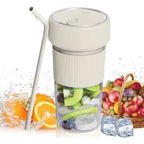 خلاط عصارة محمول، خلاط عصارة كهربائي USB، خلاط صغير مع شفاطة، خلاط شخصي للمخفوقات والعصائر، صانع عصير محمول، كوب عصارة خلاط كهربائي، قابل لإعادة الشحن عبر USB-C in Kuwait