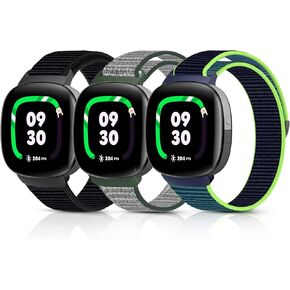 Kids Nylon Bands Compatible with Google Fitbit Ace LTE, Breathable Hook&Loop Strap Replacement for Boys Girls