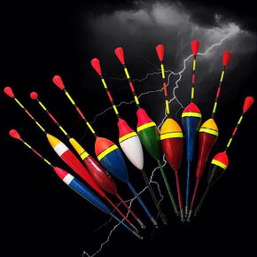 10 PCS-10SIZES Fishing Slip Bobbers Fishing Floats and Bobbers Cork Drift Floats for Crappie Panfish Bass Trout