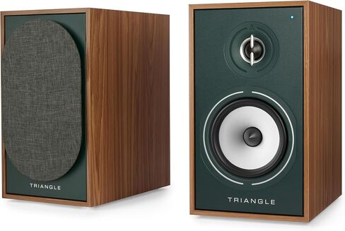 triangle - BOREA BR02 Connect Active Speakers - Bluetooth Bookshelf Speakers with 2X 50W Amplifier - HD Audio - Phono/Turntable TV & USB inputs - 176 x 310 x 274 mm - Black (Pair) in Saudi Arabia