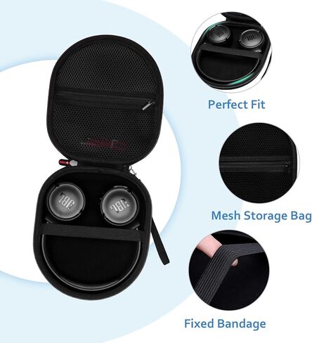 Headphone Case Hard Shell Compatible with Sony/Soundcore Anker/Bose/BERIBES/KVIDIO Wireless On-Ear Headphones (Black) in Saudi Arabia