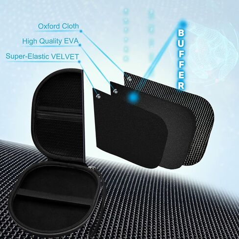 Headphone Case Hard Shell Compatible with Sony/Soundcore Anker/Bose/BERIBES/KVIDIO Wireless On-Ear Headphones (Black) in Saudi Arabia