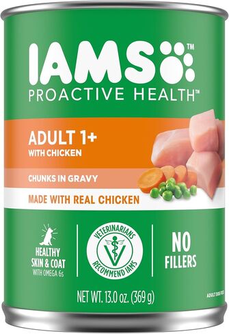 Iams Proactive Health Wet Dog Food، قطع الدجاج في المرق، 13 أونصة، عبوة من 12 قطعة in Saudi Arabia