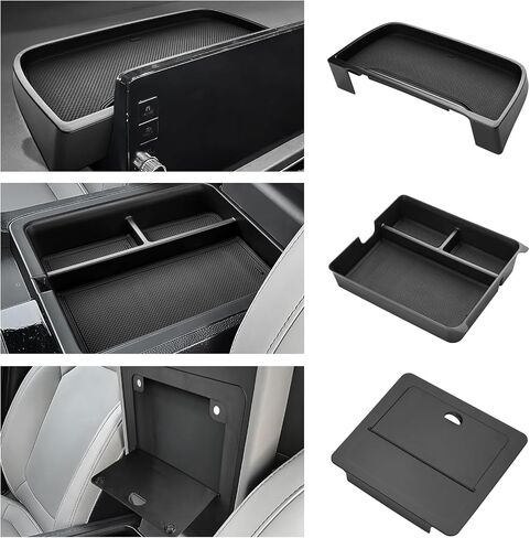 Autorder Center Console Organizer for 2023 2024 Honda Pilot Sport/EX-L/TrailSport/Touring/Elite Accessories Armrest Storage Box Secondary Insert Tray with 2 Color Mats in Saudi Arabia
