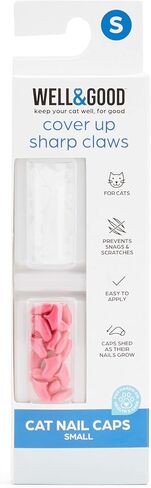 Well & Good Pink & Clear Cat Nail Caps Medium in Saudi Arabia