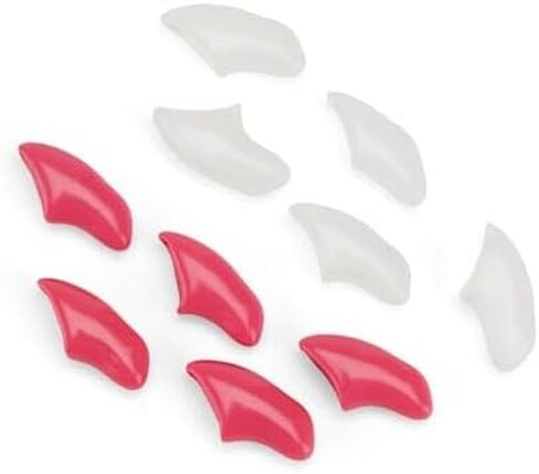 Well & Good Pink & Clear Cat Nail Caps Medium in Saudi Arabia