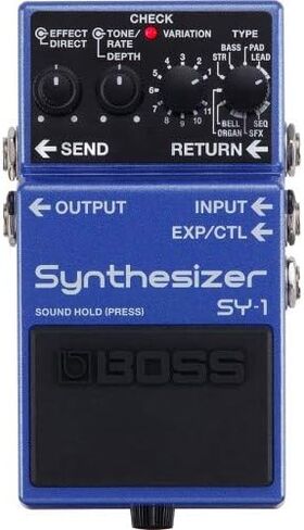 BOSS SY-1 Synthesizer Guitar Pedal, 121 Ultra-Responsive, Polyphonic Sounds, Easy, Plug-And-Play Experience, Purple in Saudi Arabia