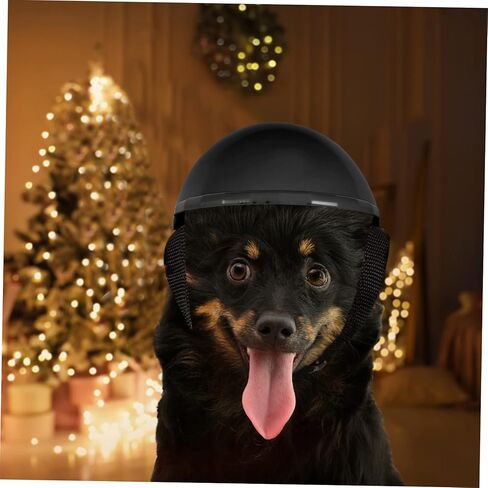 LIOOBO Pet Funny Hat Small Dog Pet Bike Hat Sunproof Rainproof Hardhat for Small Medium Large Dog Plastic Gears Doggie Cap Dogs Accessories Cat De Dog Cap Abs Medium Dog Motorcycle in Kuwait