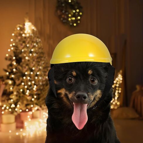 LIOOBO Pet Funny Hat Small Dog Pet Bike Hat Sunproof Rainproof Hardhat for Small Medium Large Dog Plastic Gears Doggie Cap Dogs Accessories Cat De Dog Cap Abs Medium Dog Motorcycle in Kuwait