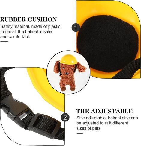 LIOOBO Pet Funny Hat Small Dog Pet Bike Hat Sunproof Rainproof Hardhat for Small Medium Large Dog Plastic Gears Doggie Cap Dogs Accessories Cat De Dog Cap Abs Medium Dog Motorcycle in Kuwait