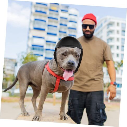 LIOOBO Pet Funny Hat Small Dog Pet Bike Hat Sunproof Rainproof Hardhat for Small Medium Large Dog Plastic Gears Doggie Cap Dogs Accessories Cat De Dog Cap Abs Medium Dog Motorcycle in Kuwait